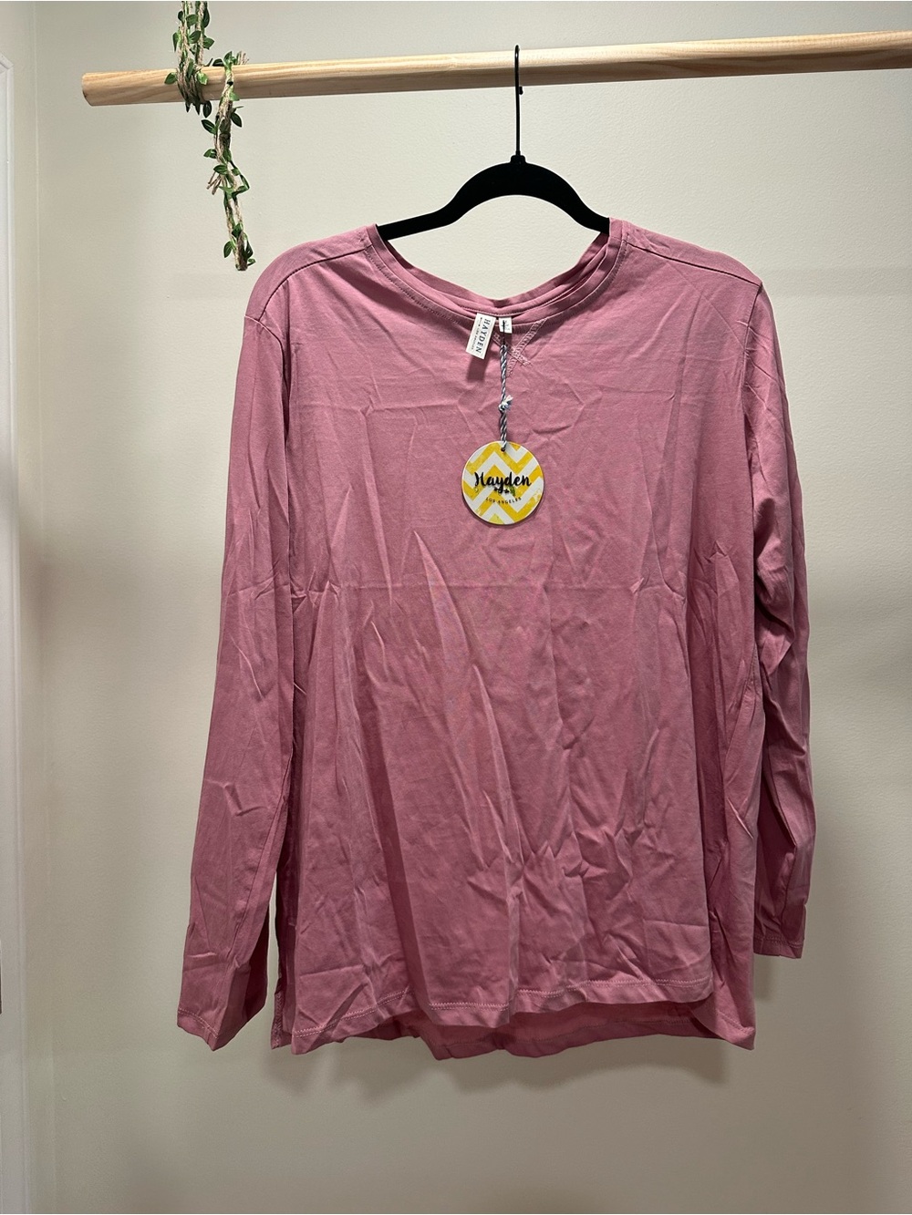 Hayden Dusty Rose Long Sleeve Tee